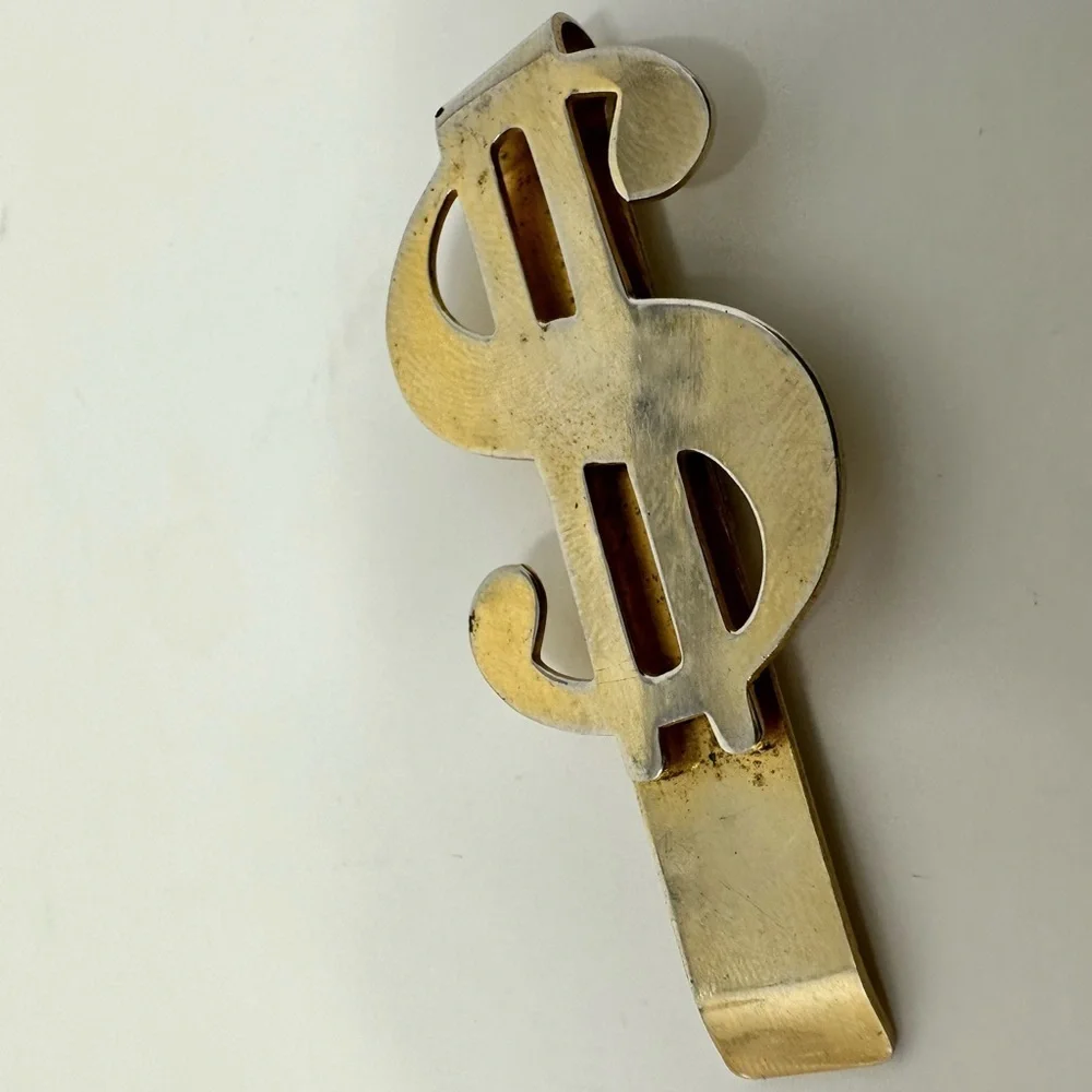 Vintage Gold Dollar Sign Money Clip